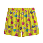 Retro Lollipop Print Mesh Shorts