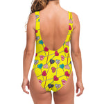 Retro Lollipop Print One Piece Swimsuit