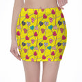 Retro Lollipop Print Pencil Mini Skirt