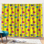 Retro Lollipop Print Pencil Pleat Curtains