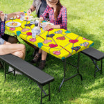 Retro Lollipop Print Picnic Table Cover