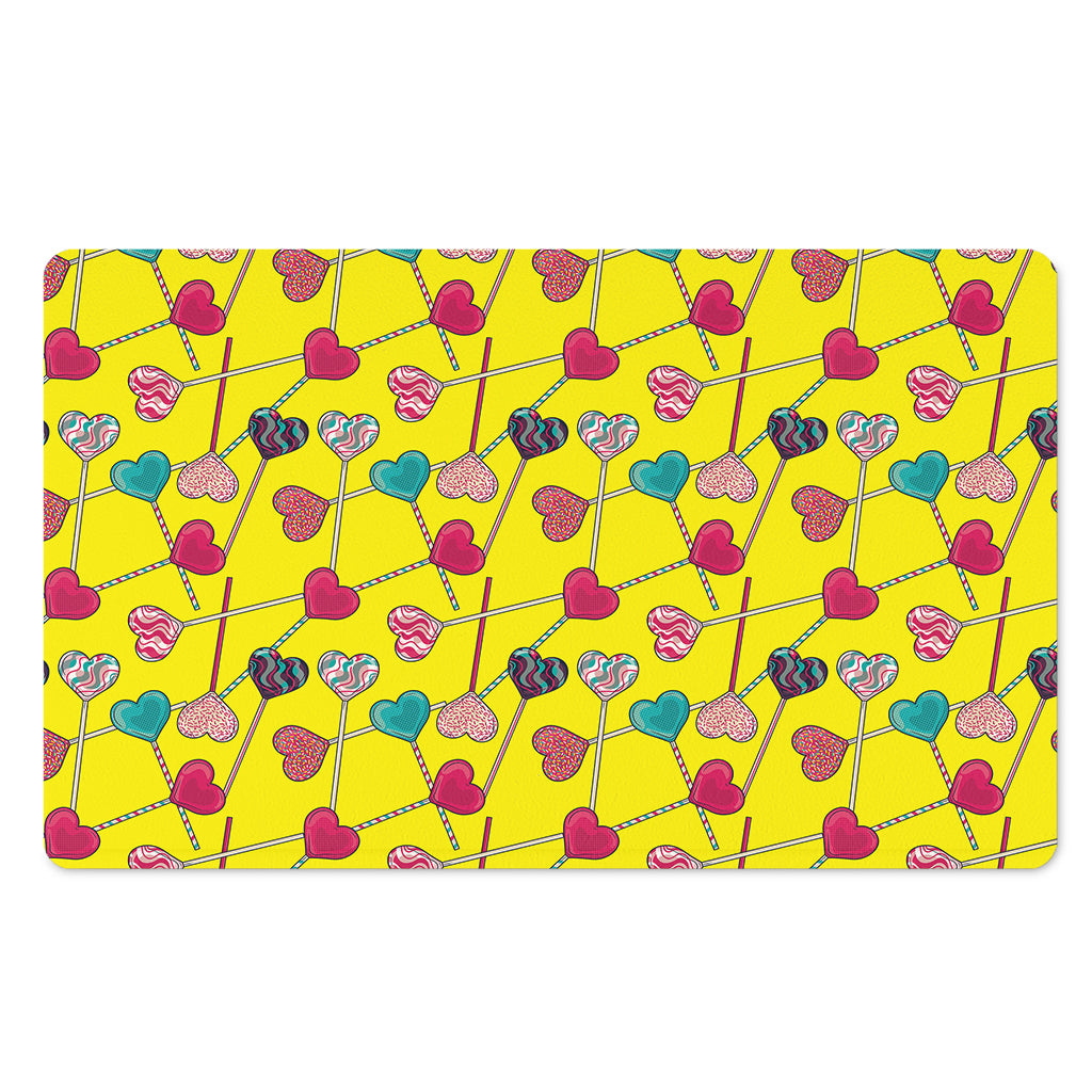 Retro Lollipop Print Polyester Doormat