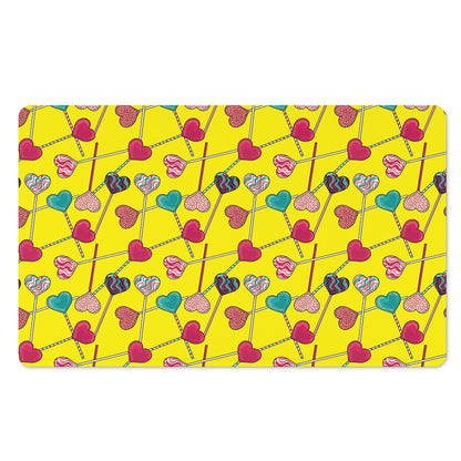 Retro Lollipop Print Polyester Doormat