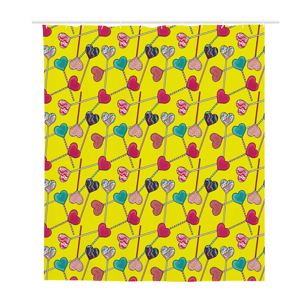 Retro Lollipop Print Polyester Shower Curtain