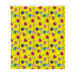 Retro Lollipop Print Polyester Shower Curtain