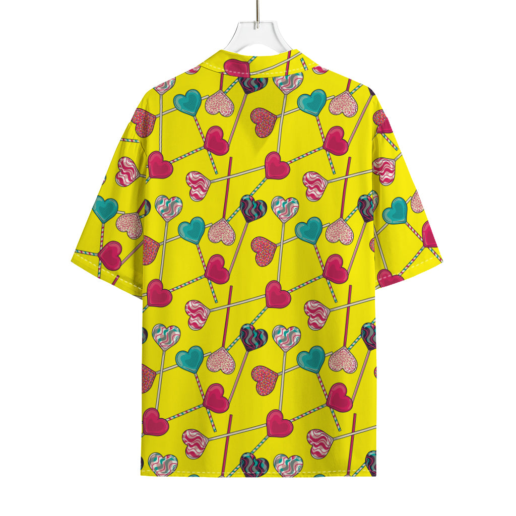 Retro Lollipop Print Rayon Hawaiian Shirt