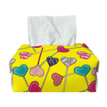 Retro Lollipop Print Rectangle Tissue Box Cover