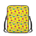 Retro Lollipop Print Rectangular Crossbody Bag