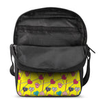 Retro Lollipop Print Rectangular Crossbody Bag