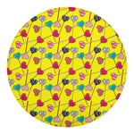 Retro Lollipop Print Round Blanket