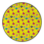 Retro Lollipop Print Round Floor Mat