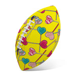 Retro Lollipop Print Rugby Ball