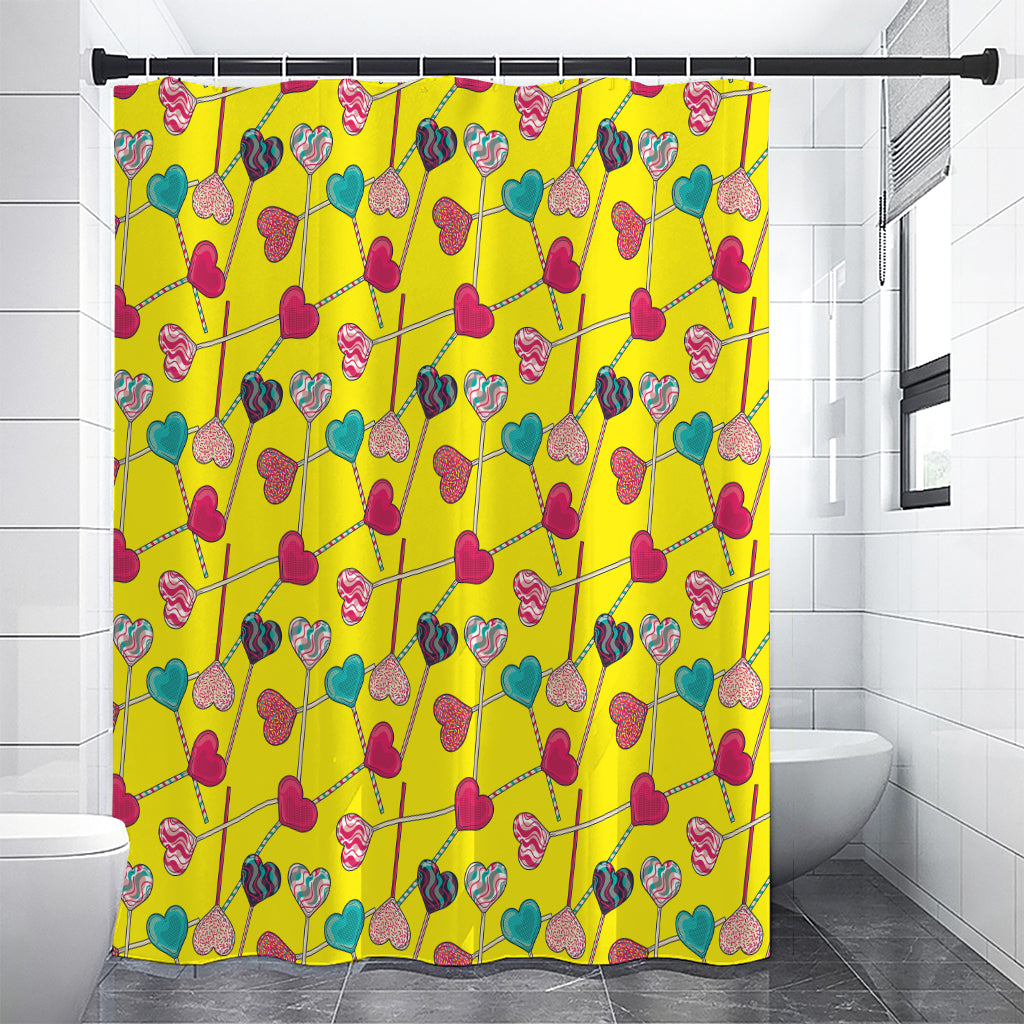 Retro Lollipop Print Shower Curtain
