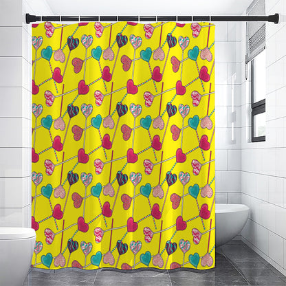 Retro Lollipop Print Shower Curtain
