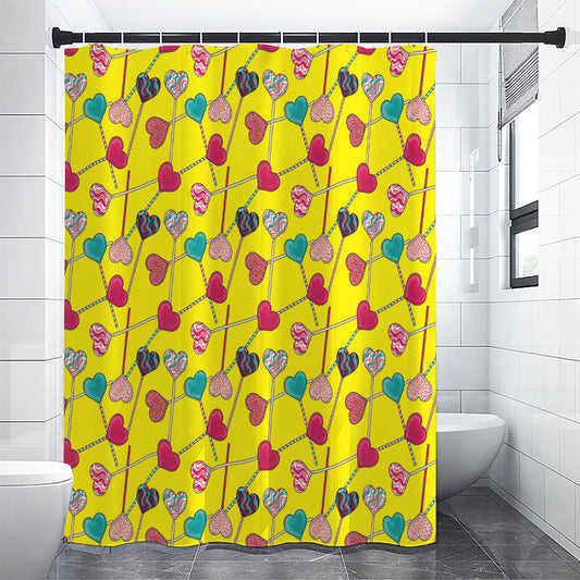Retro Lollipop Print Shower Curtain
