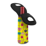 Retro Lollipop Print Single Neoprene Wine Tote