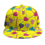 Retro Lollipop Print Snapback Cap