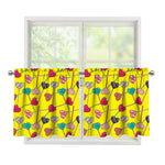 Retro Lollipop Print Tier Curtains