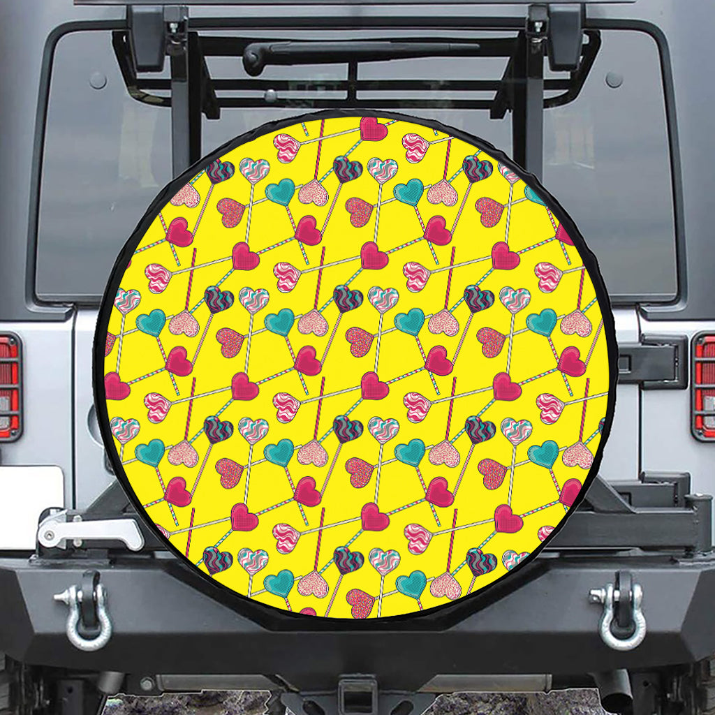 Retro Lollipop Print Tire Cover