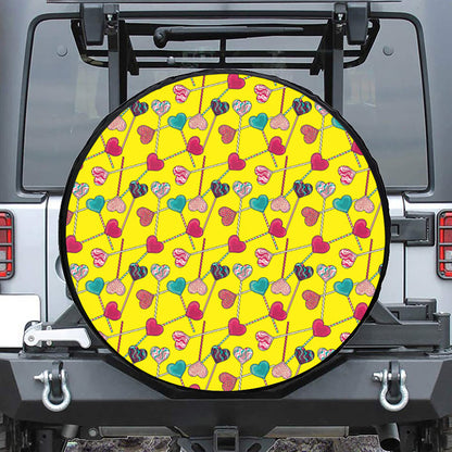 Retro Lollipop Print Tire Cover