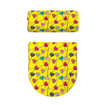 Retro Lollipop Print Toilet Lid And Tank Cover Set