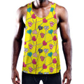 Retro Lollipop Print Men's Workout Tank Top