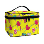 Retro Lollipop Print Travel Makeup Bag