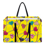 Retro Lollipop Print Utility Tote Bag