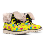 Retro Lollipop Print Winter Boots