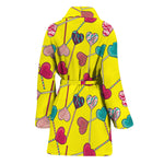Retro Lollipop Print Women's Bathrobe