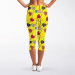 Retro Lollipop Print Women's Capri Leggings