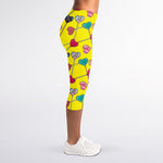 Retro Lollipop Print Women's Capri Leggings