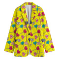 Retro Lollipop Print Women's Cotton Blazer