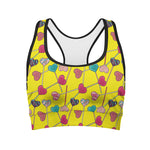 Retro Lollipop Print Women's Sports Bra
