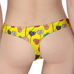 Retro Lollipop Print Women's Thong
