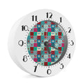 Retro Nautical Patchwork Pattern Print Alarm Clock