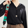 Retro Nautical Patchwork Pattern Print Bag Strap