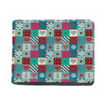 Retro Nautical Patchwork Pattern Print Bifold Wallet