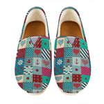 Retro Nautical Patchwork Pattern Print Casual Shoes