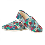 Retro Nautical Patchwork Pattern Print Casual Shoes