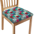 Retro Nautical Patchwork Pattern Print Chair Cushion Cover