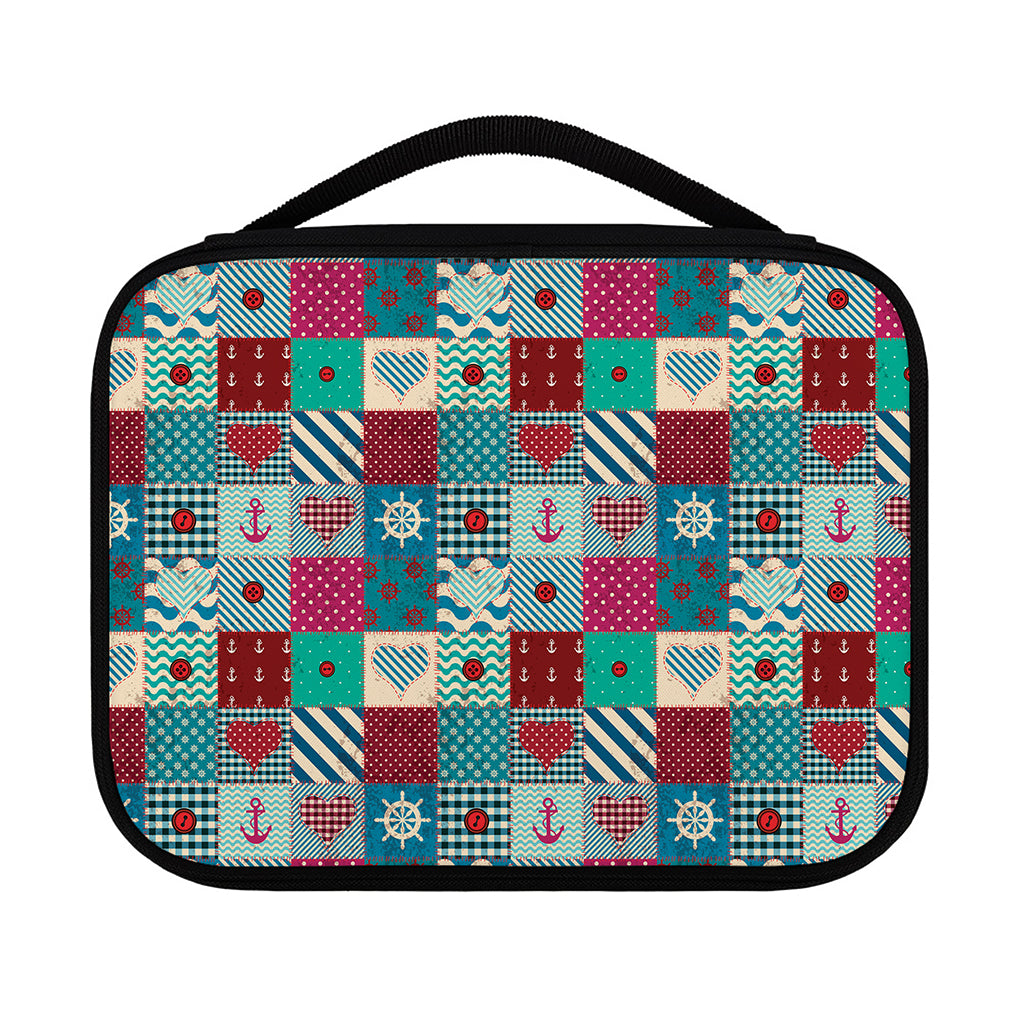 Retro Nautical Patchwork Pattern Print Classic Bible Case