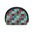 Retro Nautical Patchwork Pattern Print Coin Purse