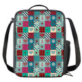 Retro Nautical Patchwork Pattern Print Crossbody Lunch Bag