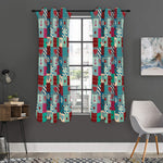 Retro Nautical Patchwork Pattern Print Curtain