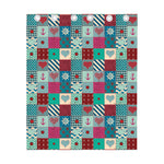 Retro Nautical Patchwork Pattern Print Curtain