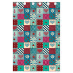 Retro Nautical Patchwork Pattern Print Curtain