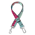 Retro Nautical Patchwork Pattern Print Dog Seat Belt
