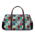 Retro Nautical Patchwork Pattern Print Duffel Bag