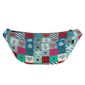 Retro Nautical Patchwork Pattern Print Fanny Pack